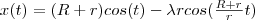 x(t)=(R+r)cos(t)-\lambda r cos(\frac{R+r}{r}t)